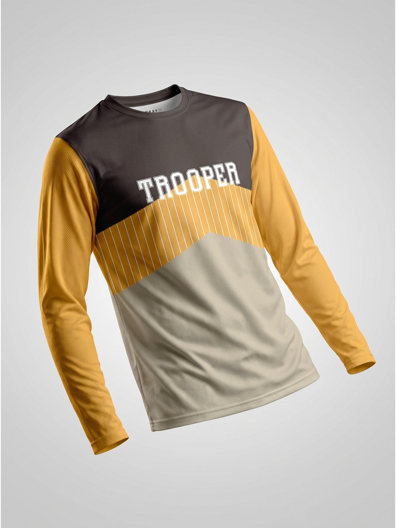 Mustard & Cream Chevron Stripes Full Sleeve Jersey