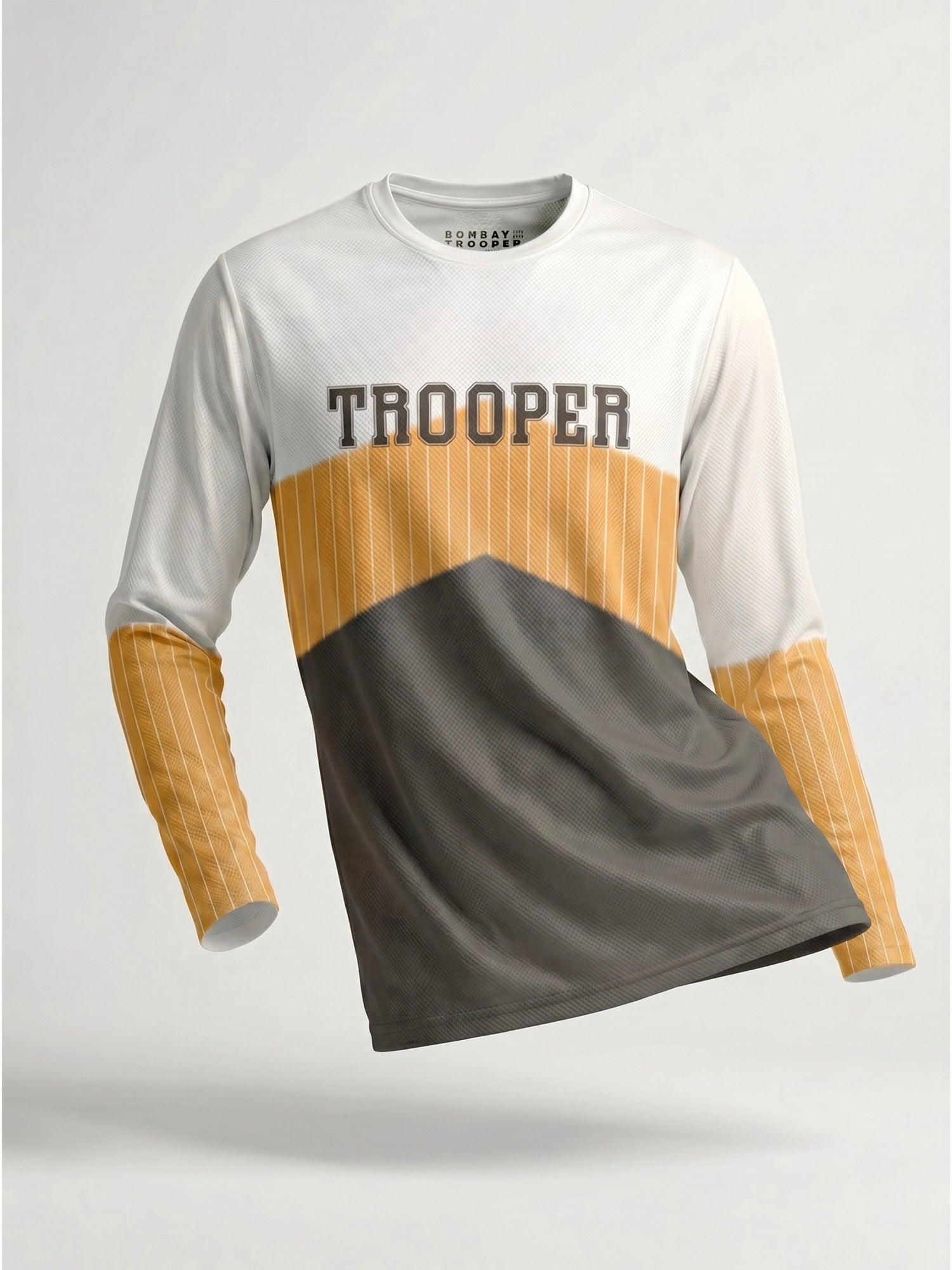 Snow & Mustard Chevron Stripes Full Sleeve Jersey