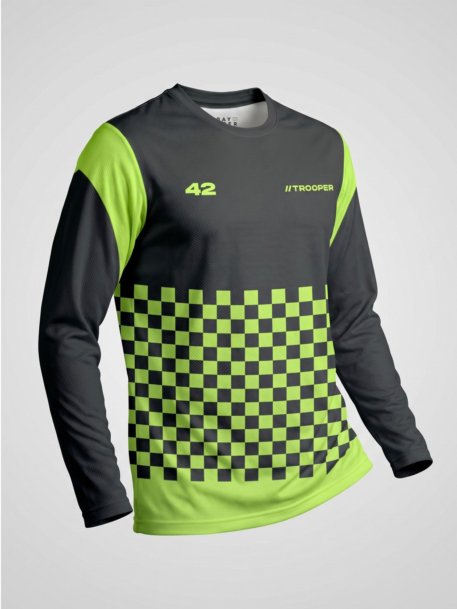 Turbo Neon Race Grid Full Sleeve Jersey