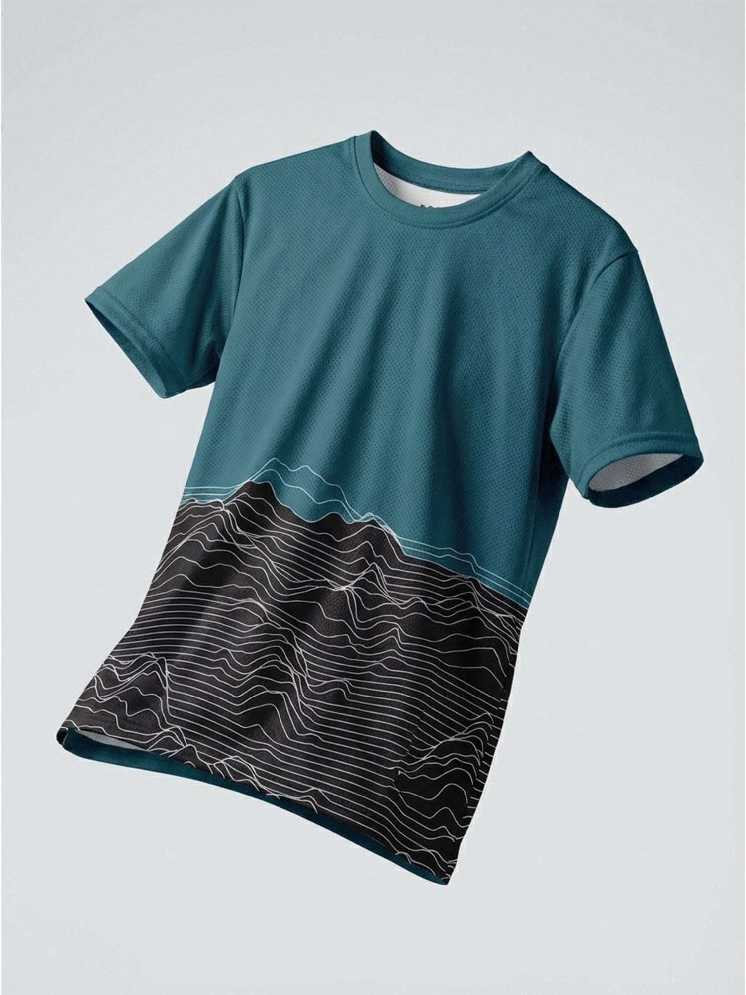 Teal Ridge: Active Mesh T-shirt