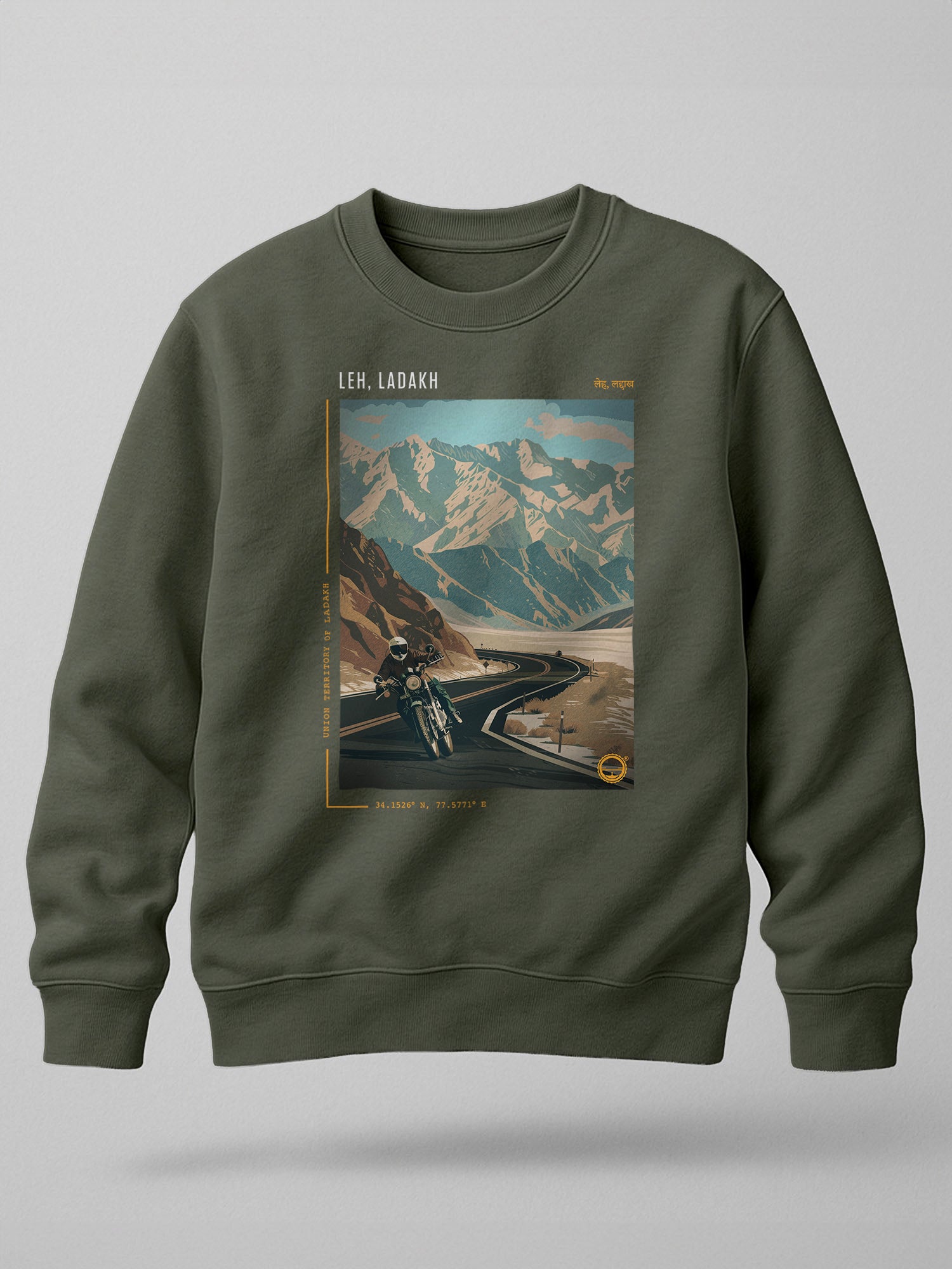 Ladakh Biking: Printed Sweatshirt