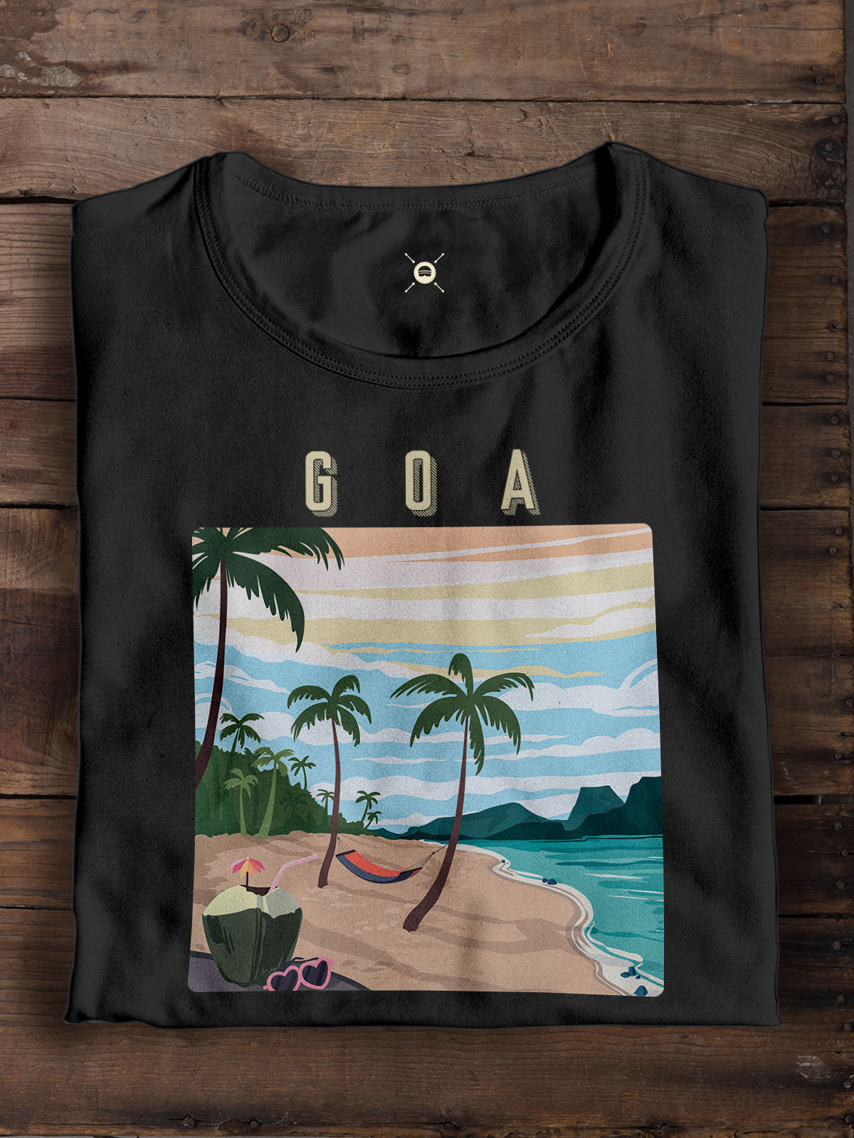 Beaches Of Goa: Sketches Of India - Graphic T-shirt For Women