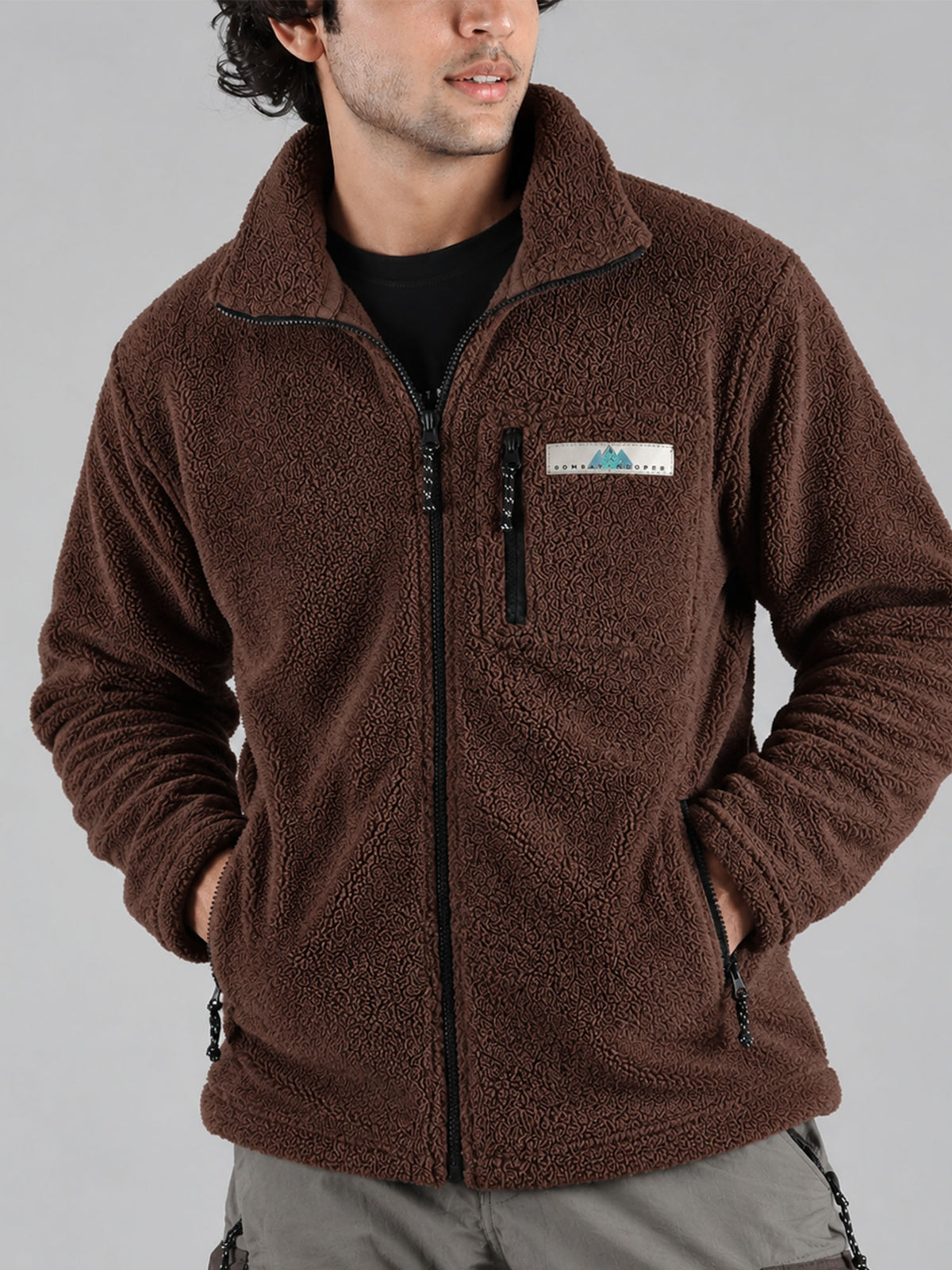 Espresso Brown Fleece Jacket - Unisex