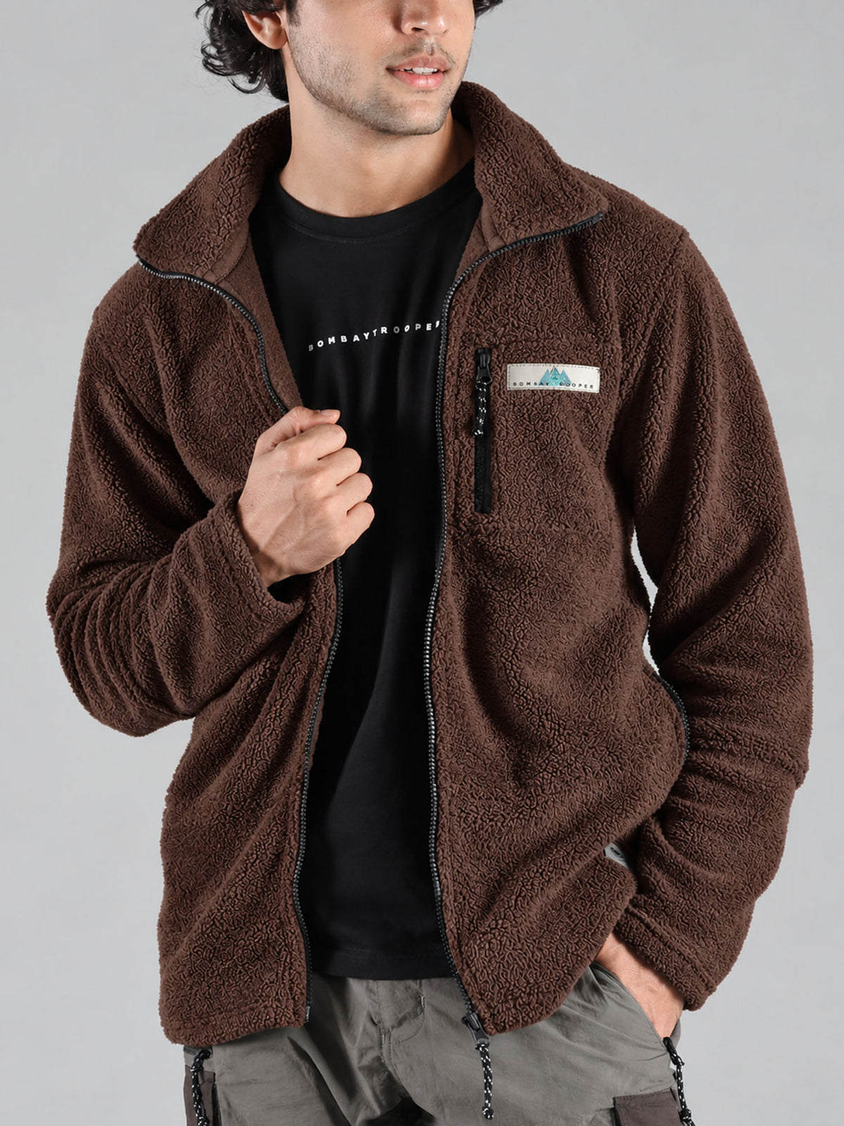 Espresso Brown Fleece Jacket - Unisex