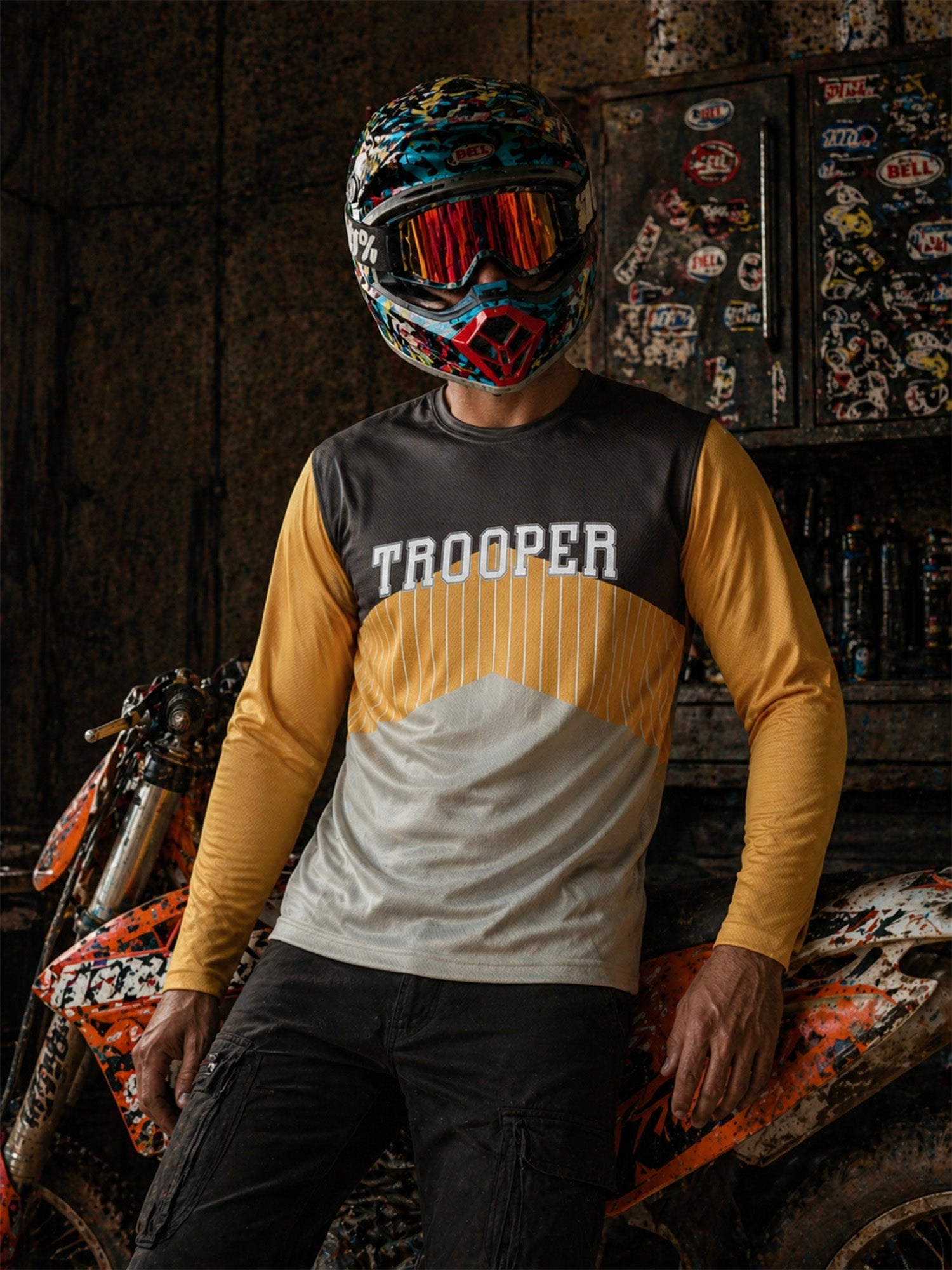 Mustard & Cream Chevron Stripes Full Sleeve Jersey