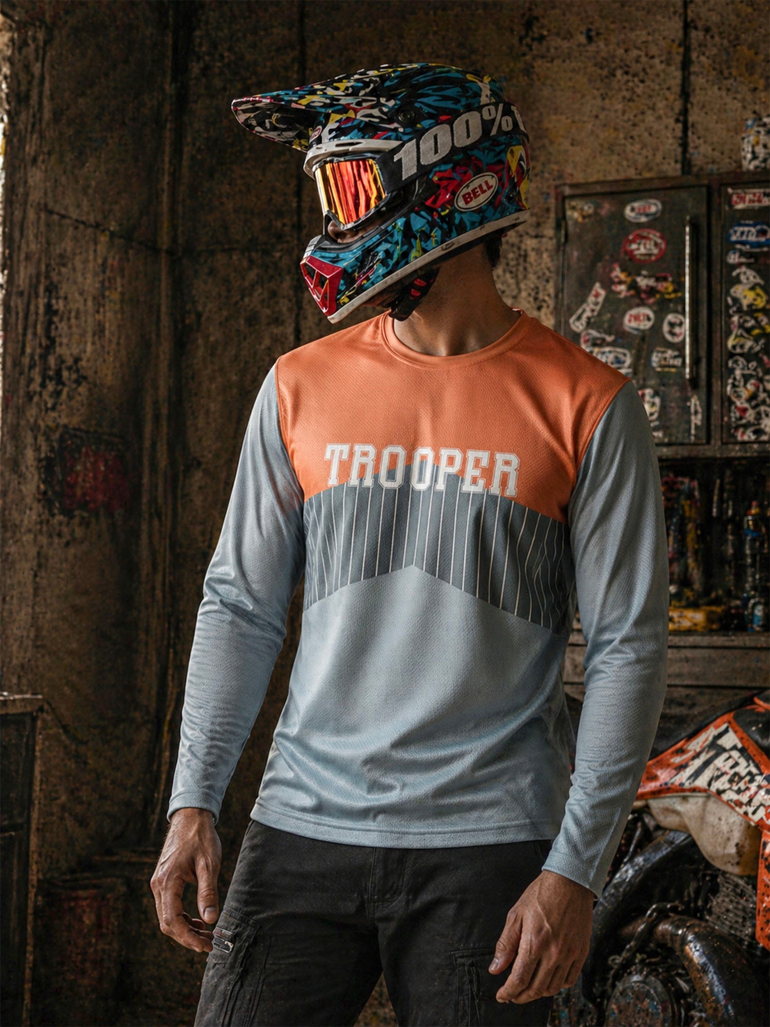 Desert Rally Chevron Stripes Full Sleeve Jersey