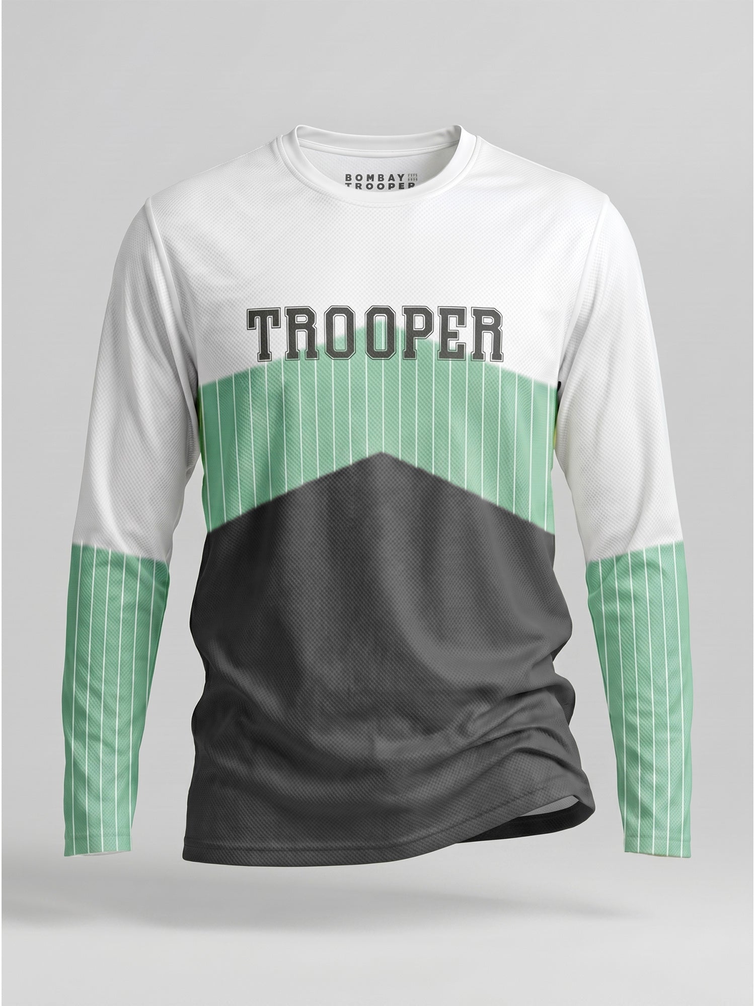 Snow & Mint Chevron Stripes Full Sleeve Jersey