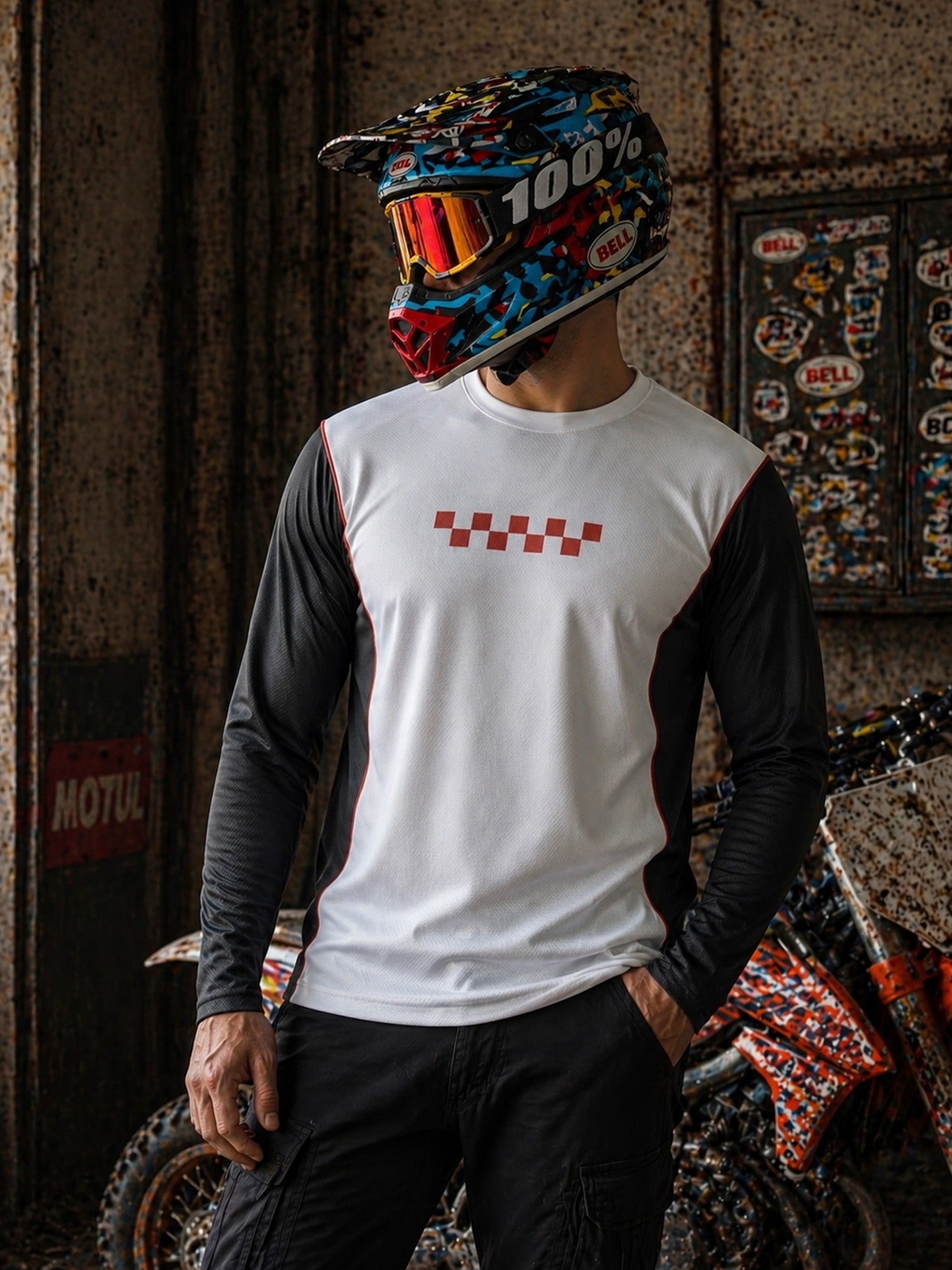 Arctic White Trackline Full Sleeve Jersey