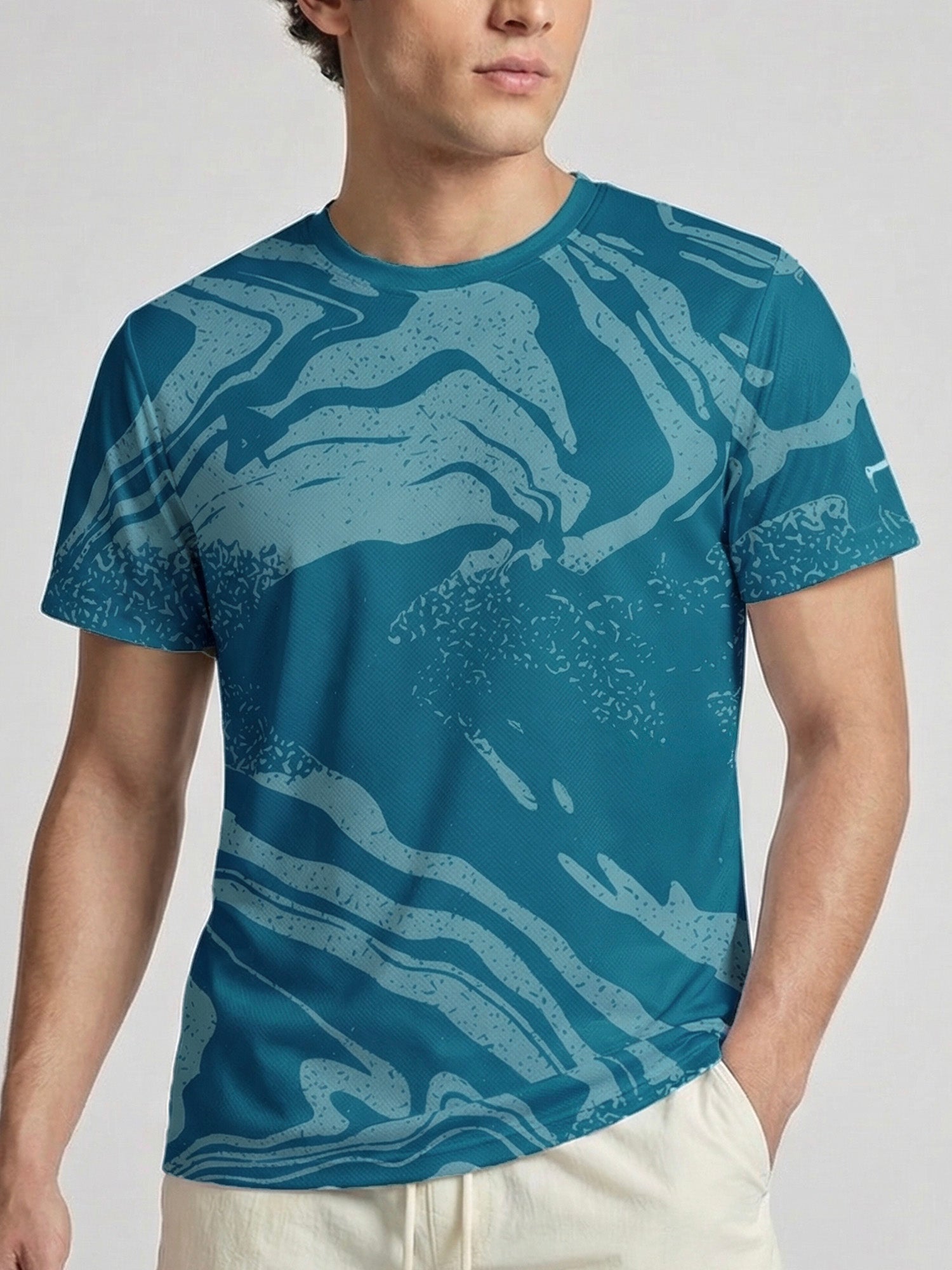 Ocean Waves: Active Mesh T-shirt