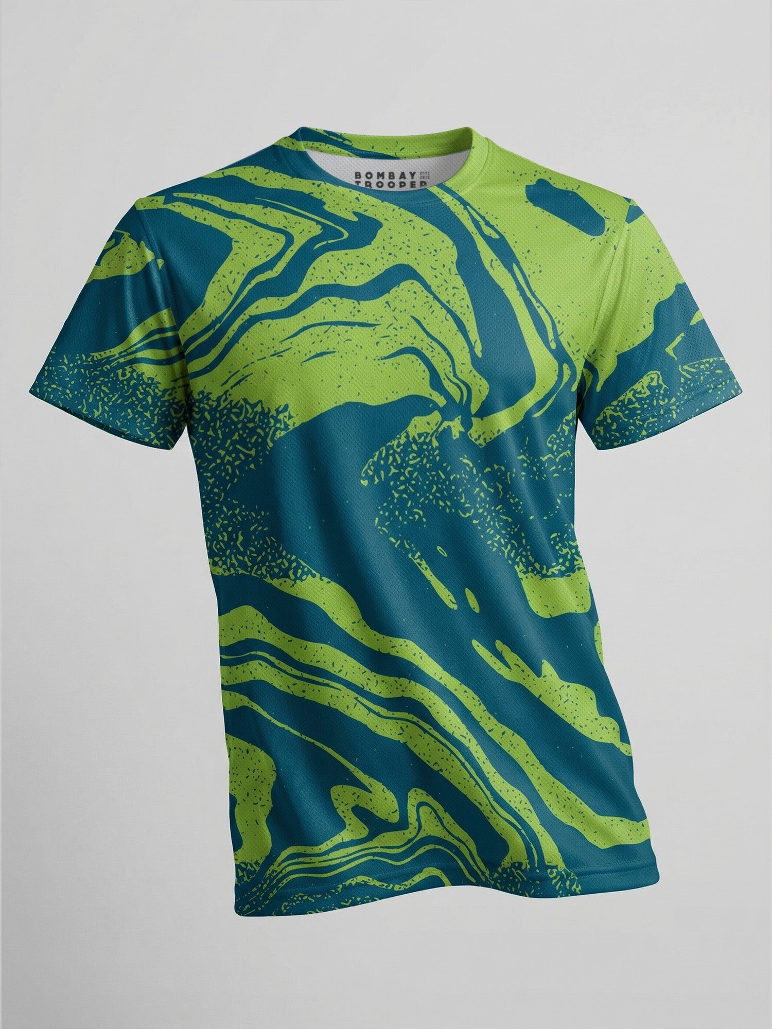 Lemon Waves: Active Mesh T-shirt