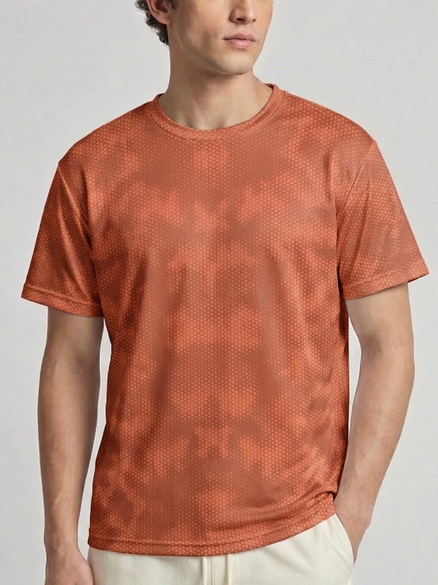 Burnt Sienna: Active Mesh T-shirt