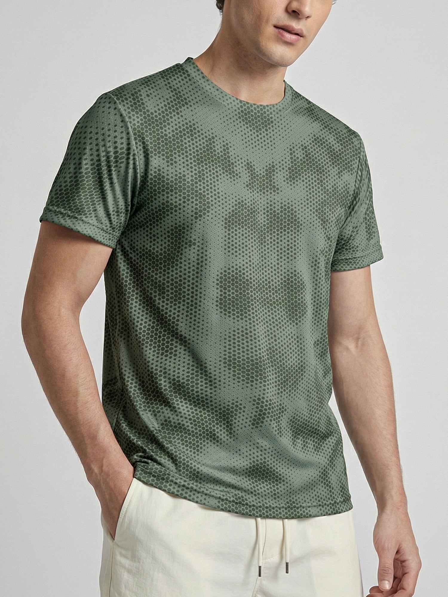 Sage Green Hex: Active Mesh T-shirt