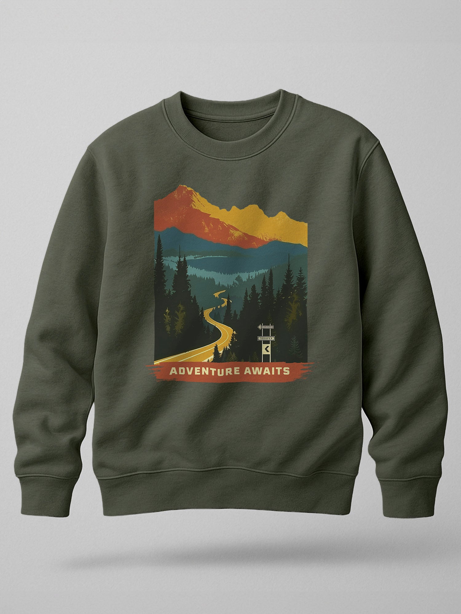 Adventure Awaits: Printed Sweatshirt