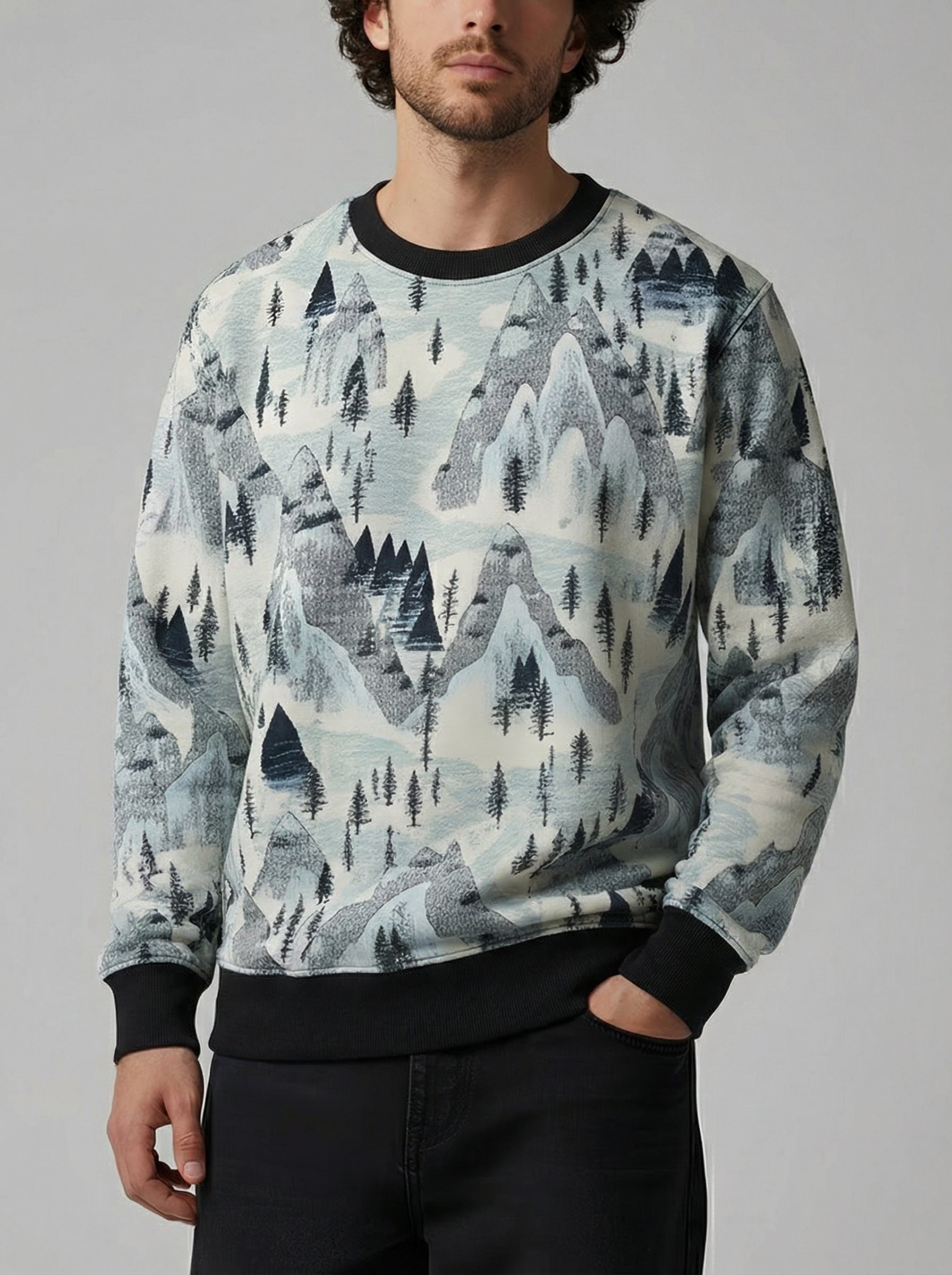 Above The Pines - Printed Sweatshirt