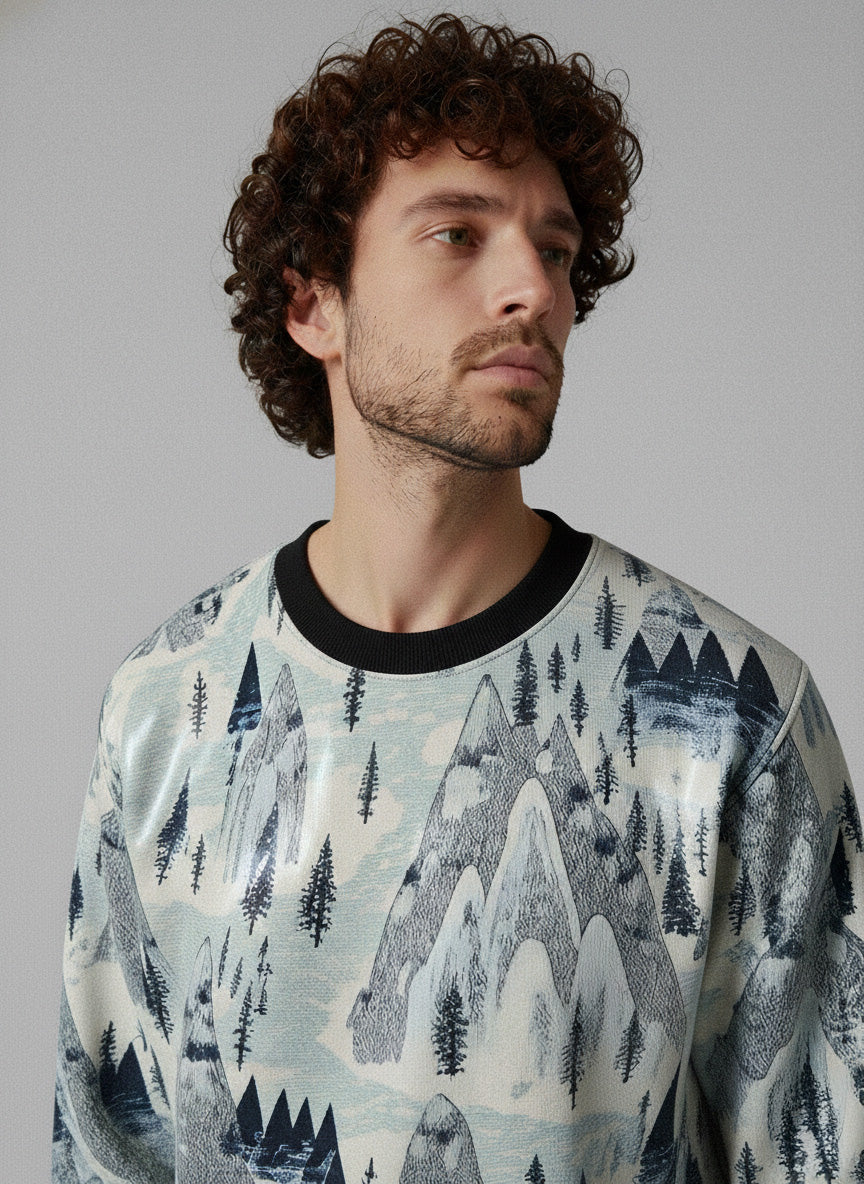 Above The Pines - Printed Sweatshirt