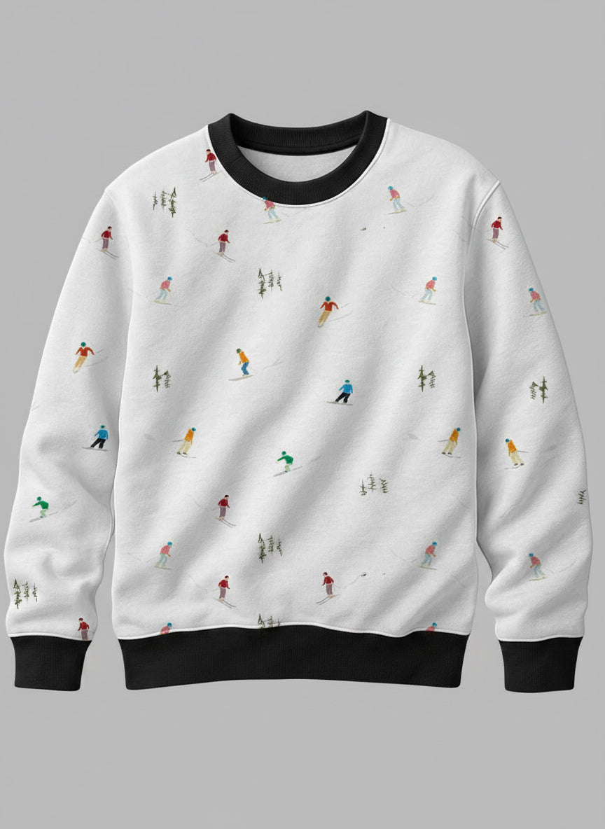 Ski Tracks - Printed Sweatshirt