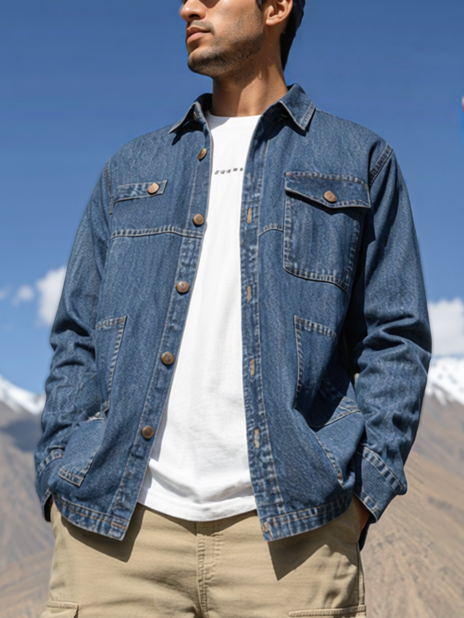 The Trooper Denim Jacket: Dark Indigo