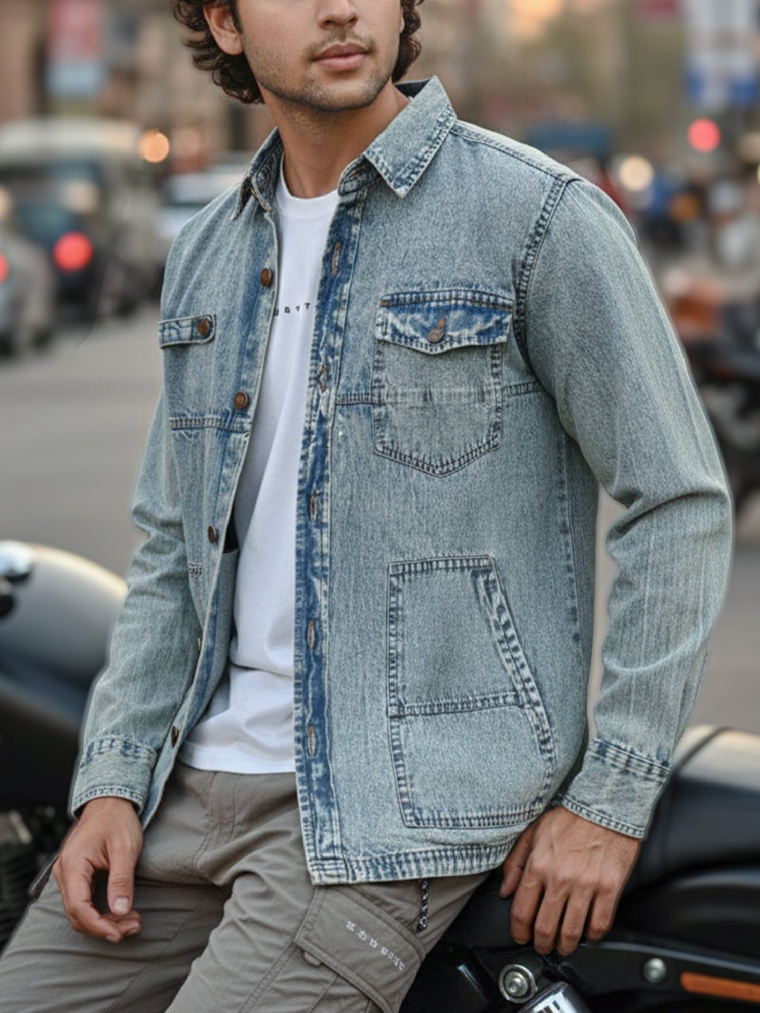 The Trooper Denim Jacket: Classic Blue
