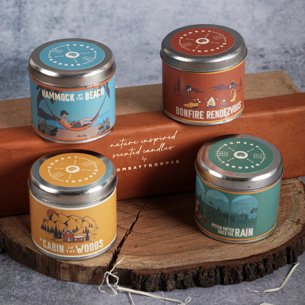 Scented Tin Candles  by Bombay Trooper