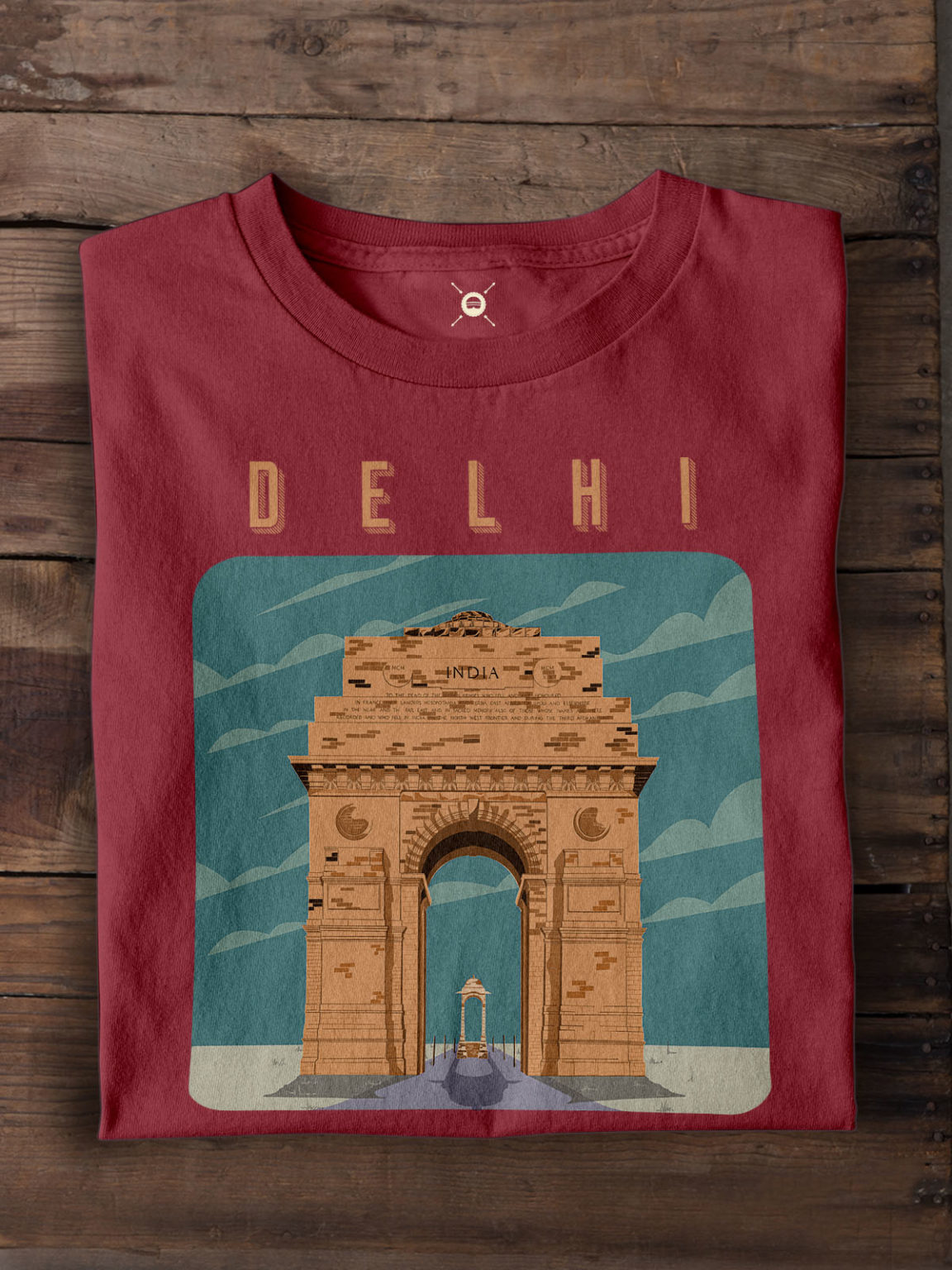 Delhi India Gate: Sketches Of India – Graphic T-shirt For Men - Bombay ...