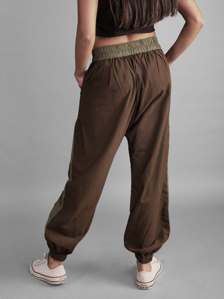 Solid Coffee Brown Textured Hoppers – Unisex Pants For Men And Women ...