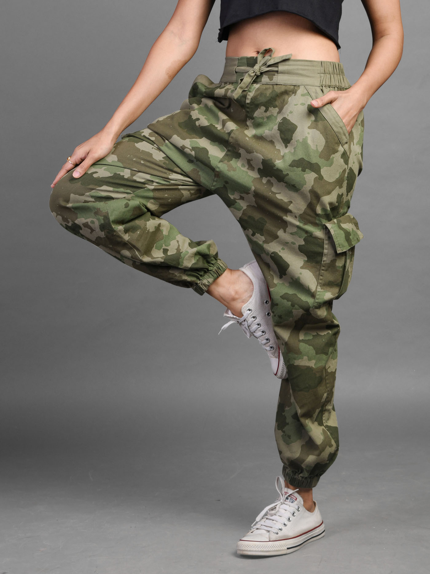 Buy Wholesale - Army Print Dori Style Relaxed Fit Zipper Cargo Pants