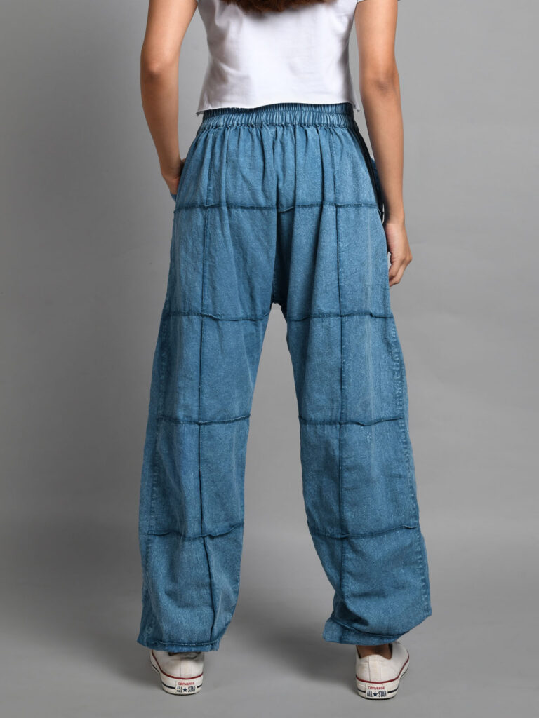 Grunge Sky Blue – Stone Washed Hoppers – Unisex Pants For Men And Women ...