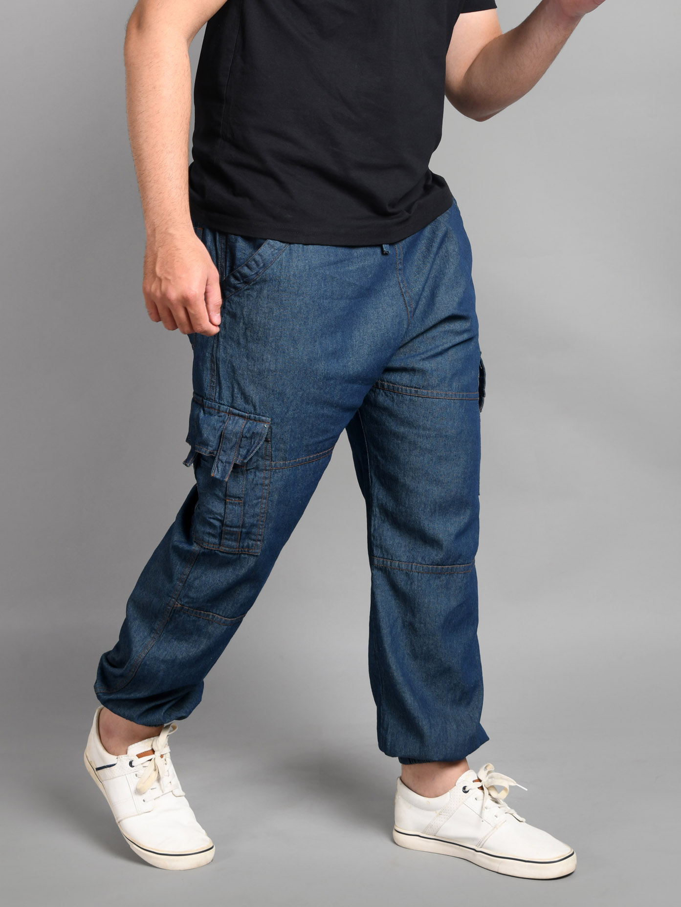 6 Pockets Wide Leg Denim Jeans Cargo Pants for Women 2740 | Lazada PH