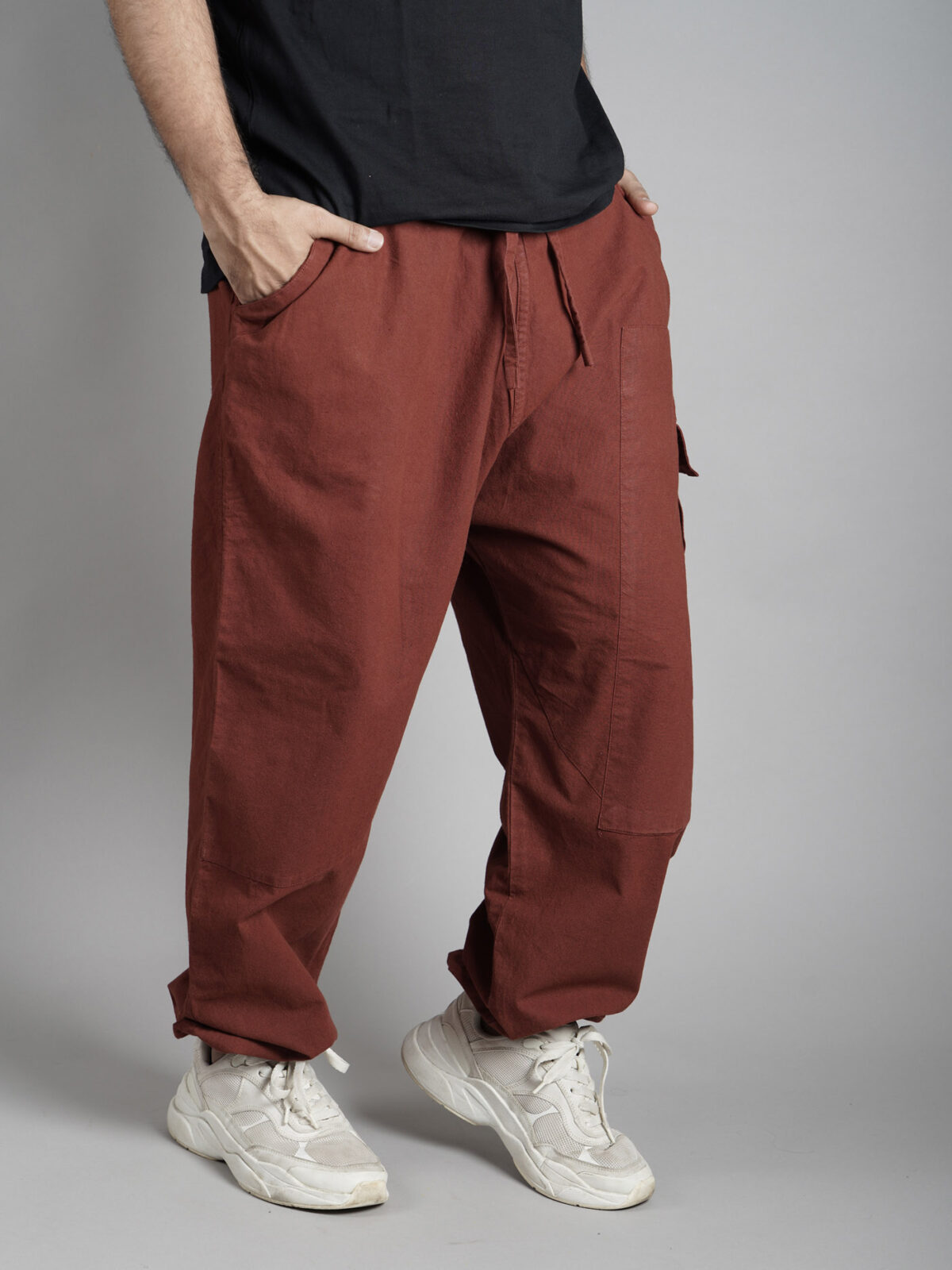 Solid Maroon Earthy Hoppers – Unisex Pants For Men And Women - Bombay ...
