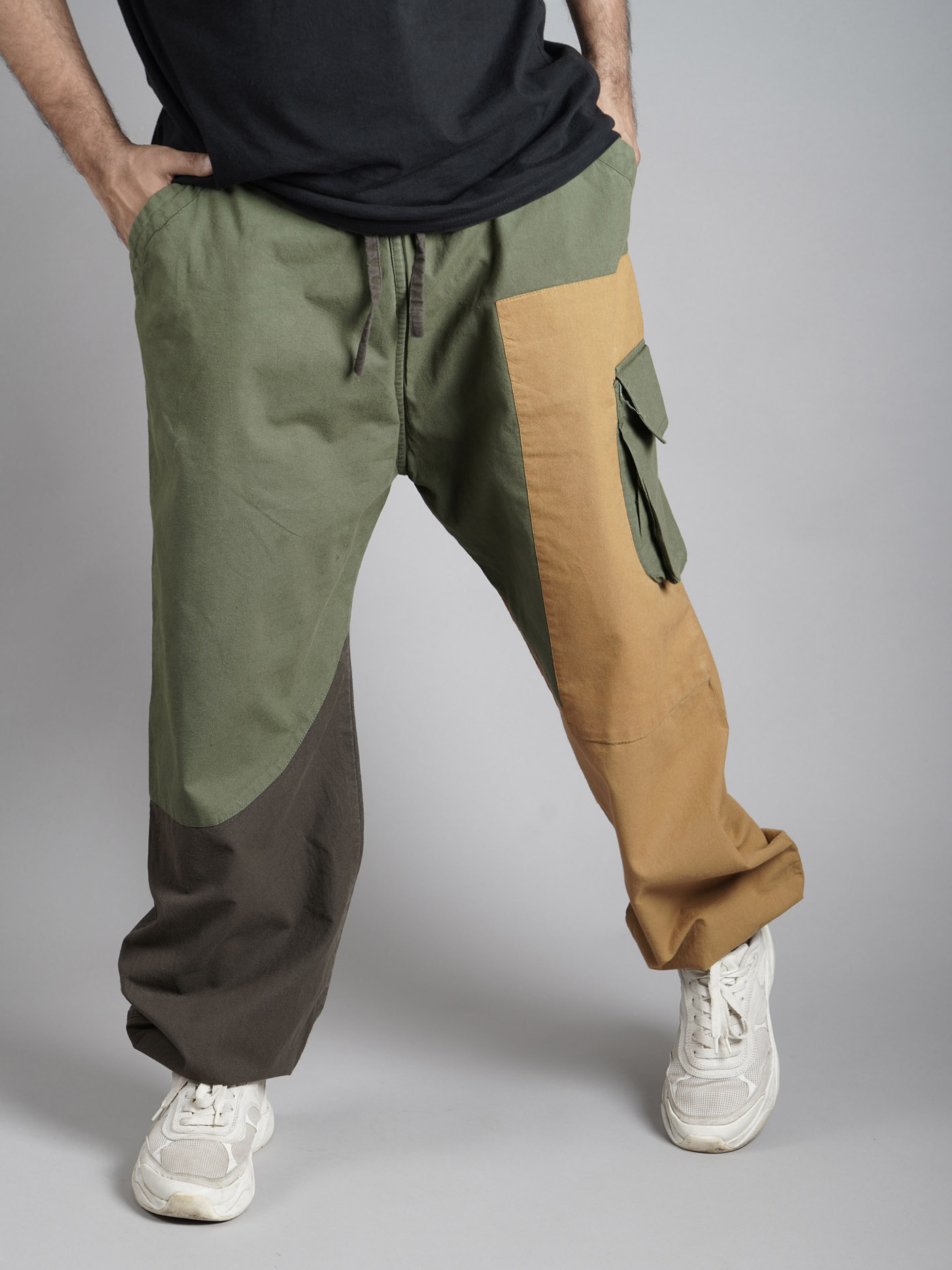 Turquoise & Beige Textured Hoppers – Unisex Pants For Men And Women - Bombay  Trooper