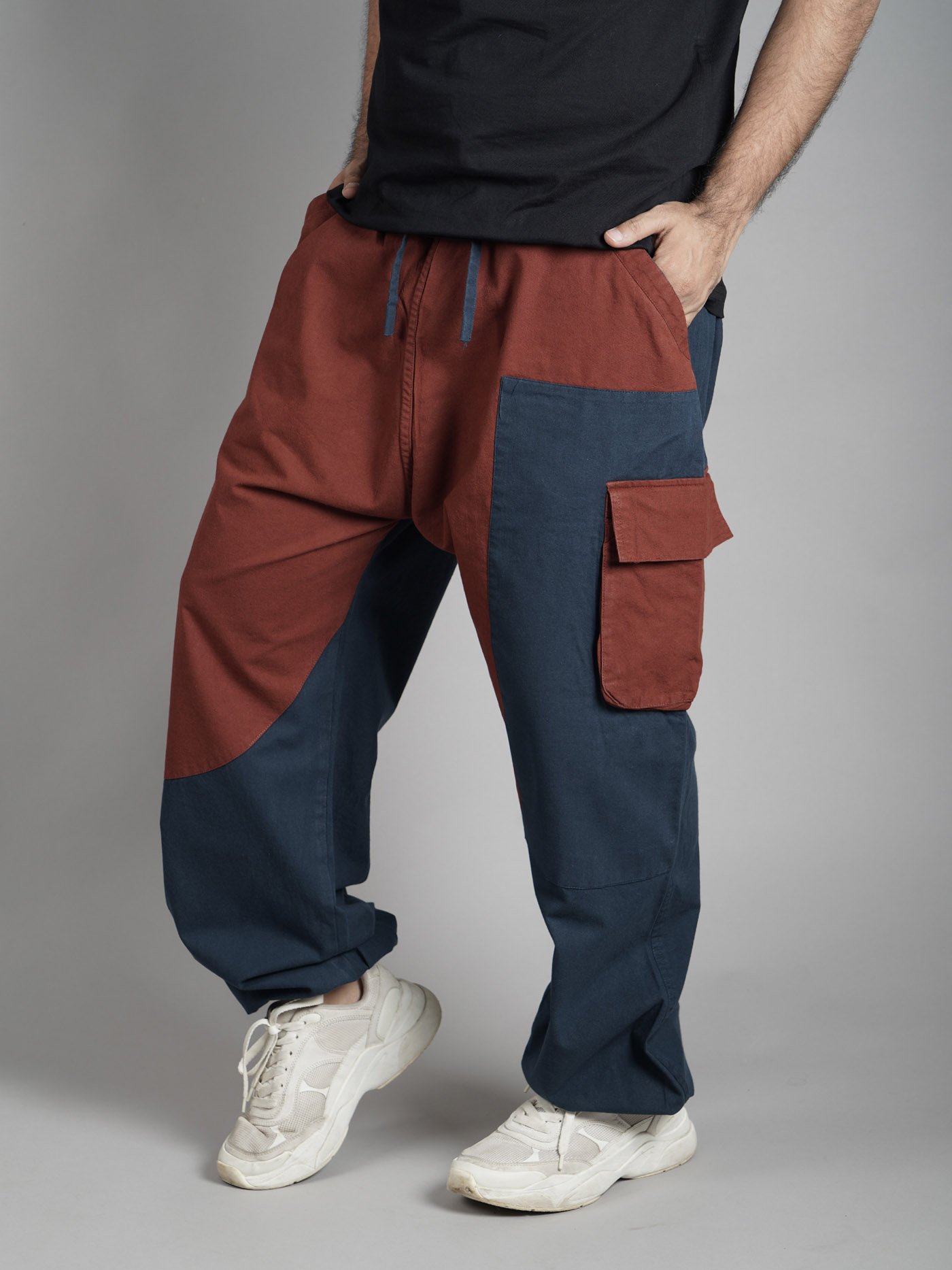 Rusty Red & Beige – Cozy Hoppers – Unisex Pants For Men And Women - Bombay  Trooper