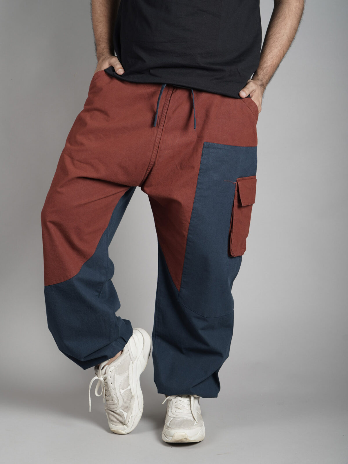 Duo Navy Maroon Earthy Hoppers – Unisex Pants For Men And Women ...