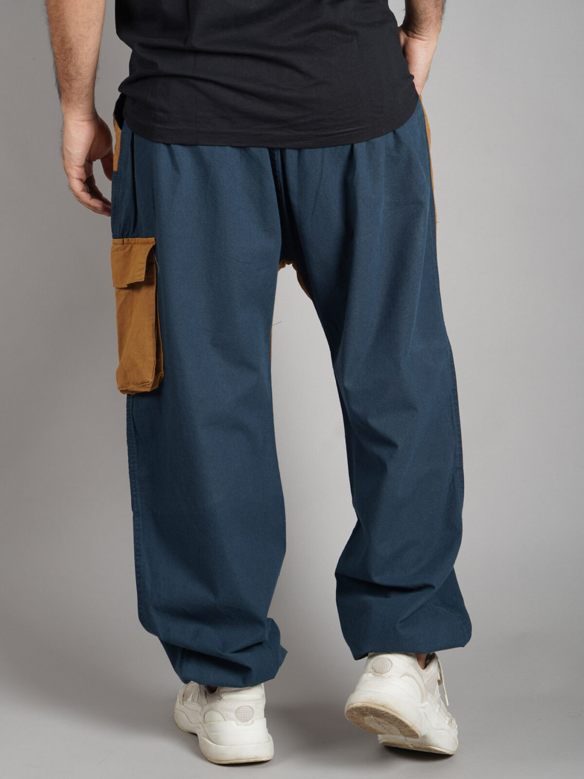 Duo Navy Tan Earthy Hoppers – Unisex Pants For Men And Women - Bombay ...