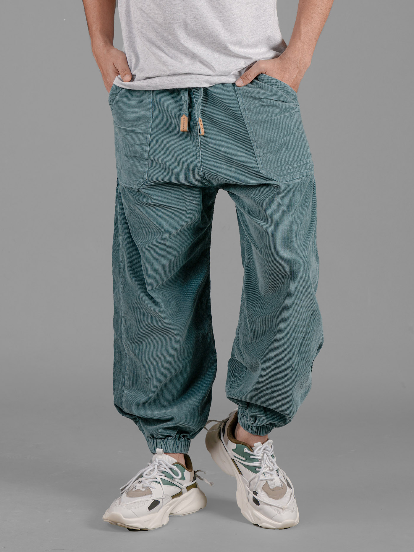 Teal Crosses Printed Cotton Hoppers – Unisex Pants - Bombay Trooper
